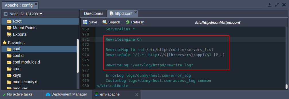 load balancing settings