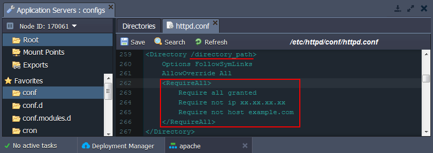 Apache security using require directive