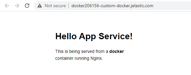 example Docker application