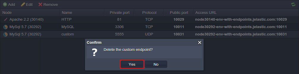 endpoints 9 remove