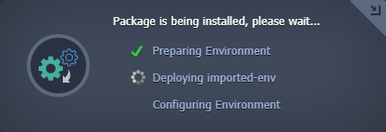 deploying imported environment
