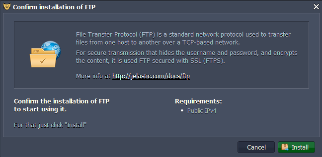 install FTP add-on