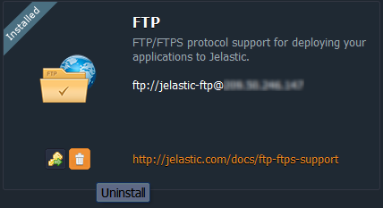 uninstall FTP add-on