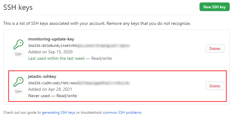GitHub SSH key added