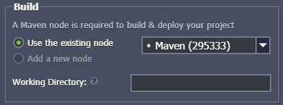Java projects build node