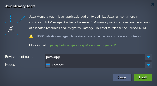 java memory agent add-on