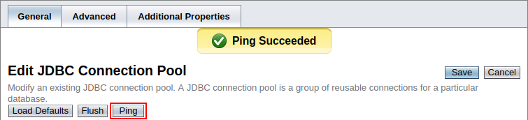 ping JDBC connection pool