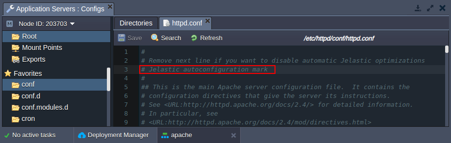 Apache PHP autoconfiguration mark