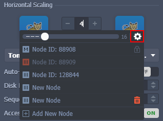 scaled nodes management