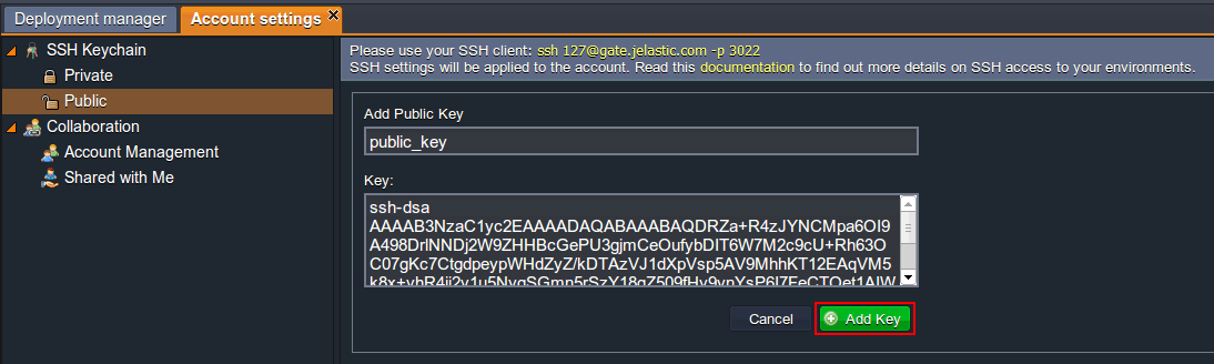 ssh add key add key