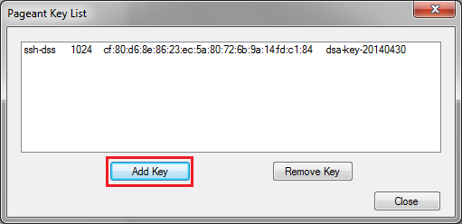add private ssh key with pageant