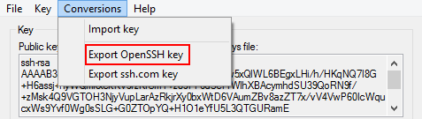 putty export private key
