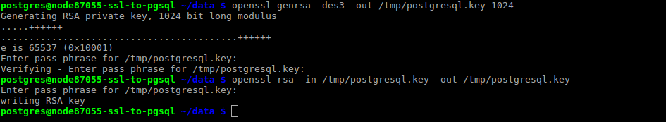 generate SSL key and remove pass phrase