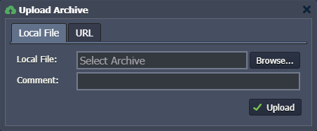upload application archive