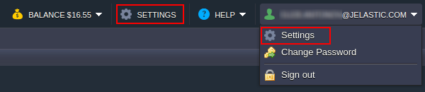account settings button