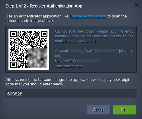 register authentication application