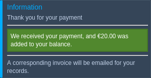 successful payment notification