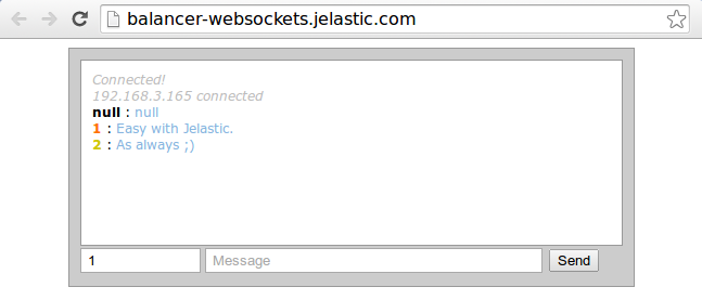 WebSockets-based application